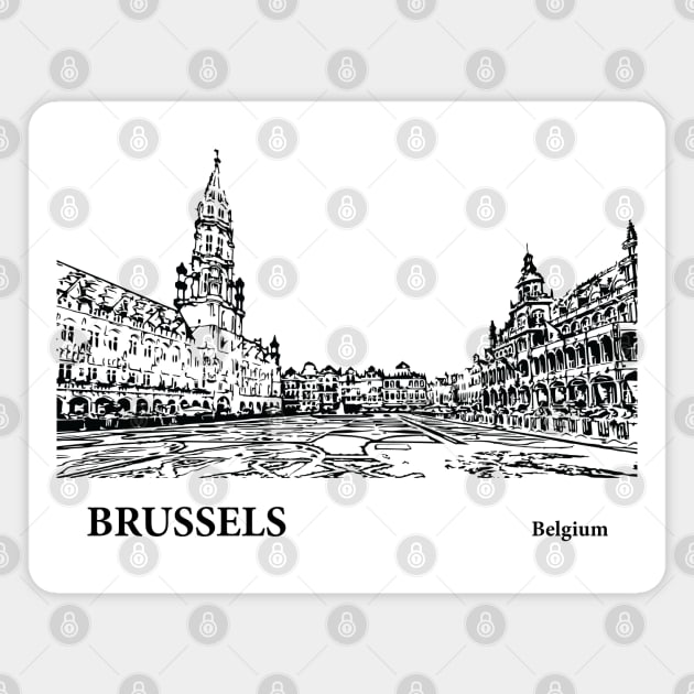 Brussels Belgium Magnet by Lakeric